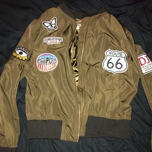 Army green bomber jacket